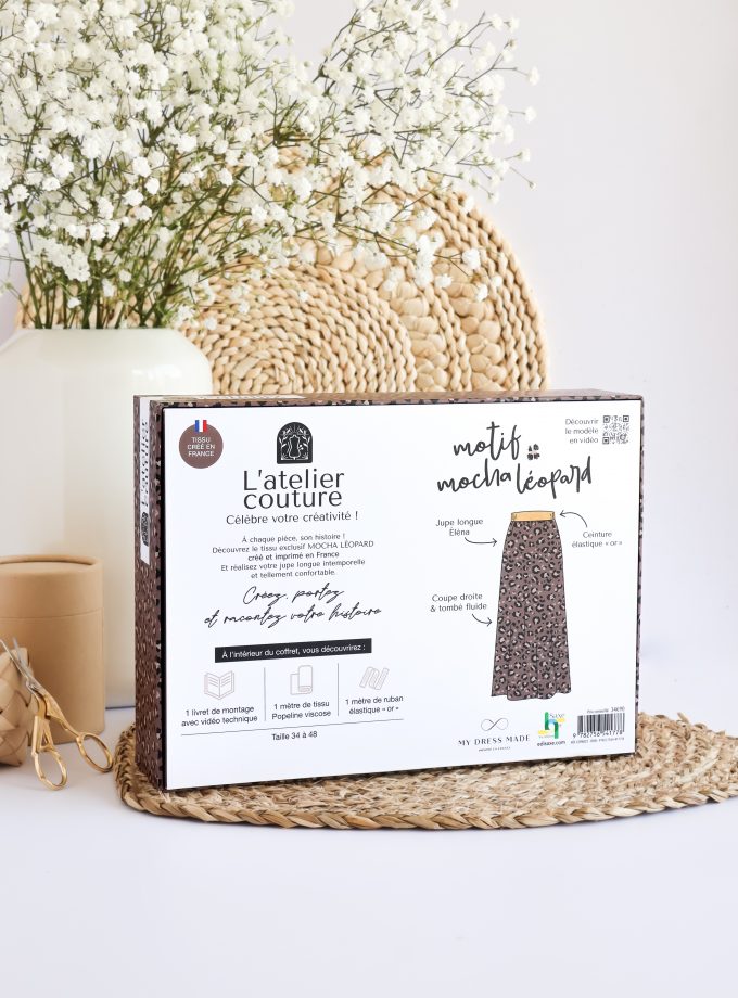 Coffret couture Jupe longue Mocha léopard Editions de Saxe x My Dress Made