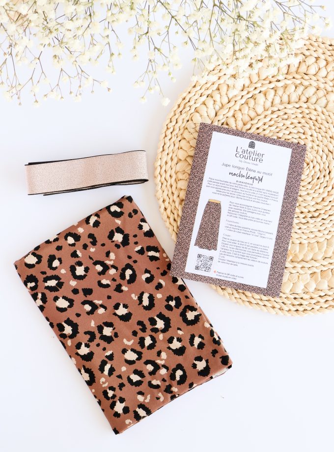 Coffret couture Jupe longue Mocha léopard Editions de Saxe x My Dress Made