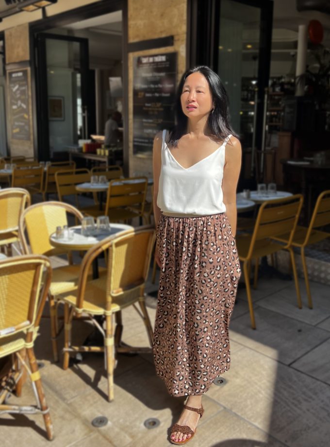 Tissu popeline viscose Mocha léopard - Imprimé en France