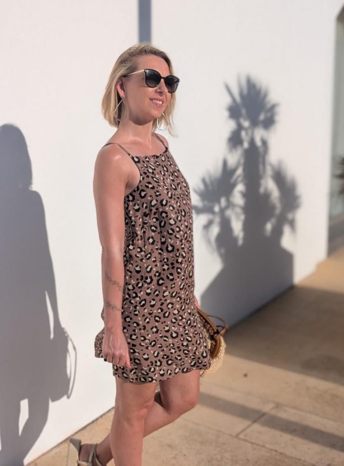 Tissu popeline viscose Mocha léopard - Imprimé en France