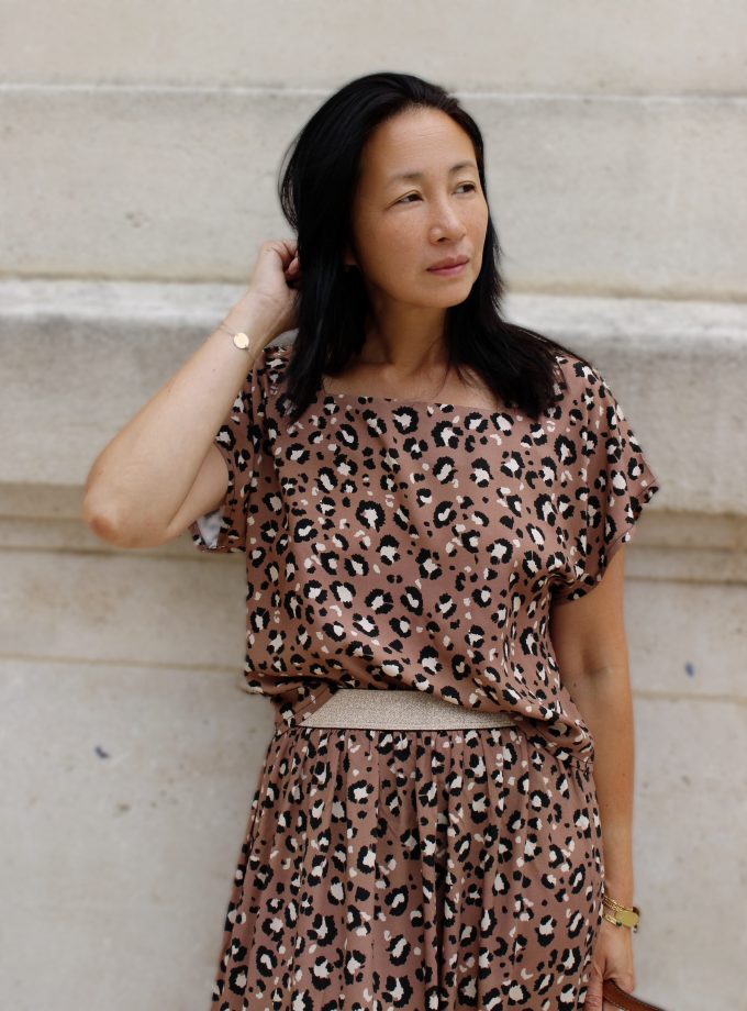 Tissu popeline viscose Mocha léopard - Imprimé en France