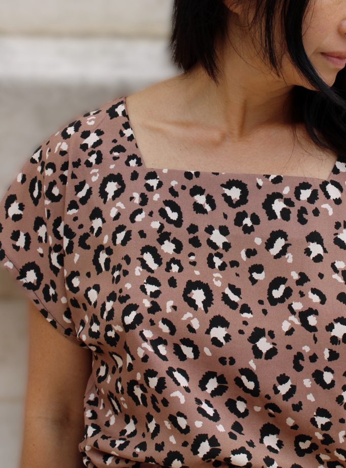 Tissu popeline viscose Mocha léopard - Imprimé en France