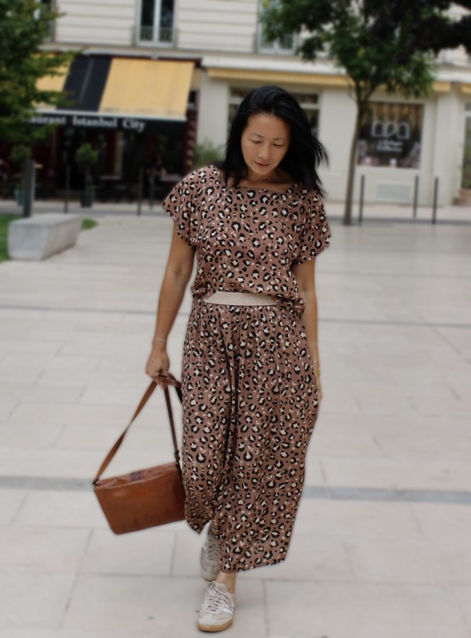 Tissu popeline viscose Mocha léopard - Imprimé en France