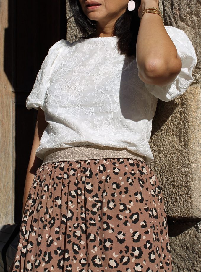 Tissu popeline viscose Mocha léopard - Imprimé en France