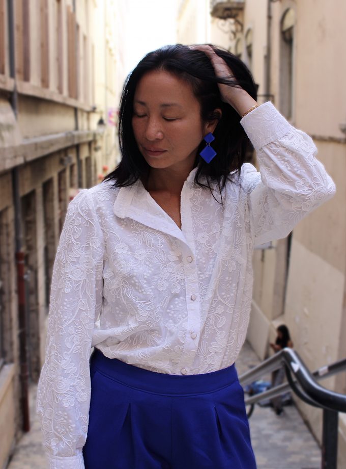 Tissu broderie anglaise coton Alba