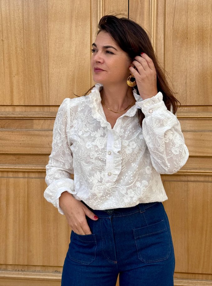 Patron couture Albane + Tissu broderie Alba