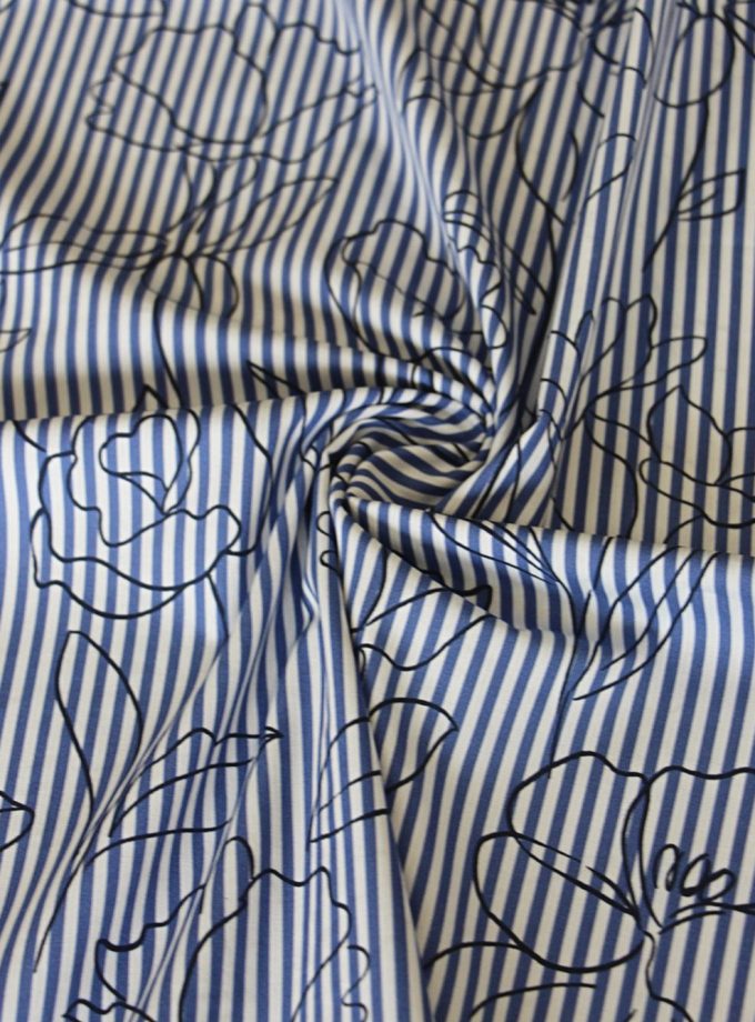 Tissu rayures coton Alyzée - Imprimé en France