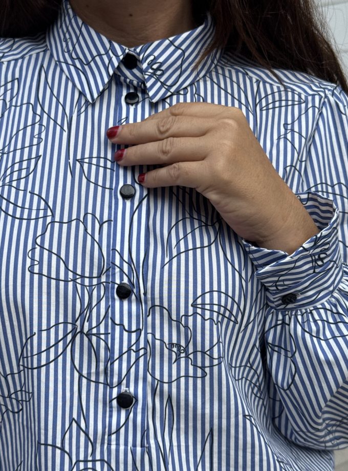 Patron couture Albane + Tissu coton rayures Alyzée