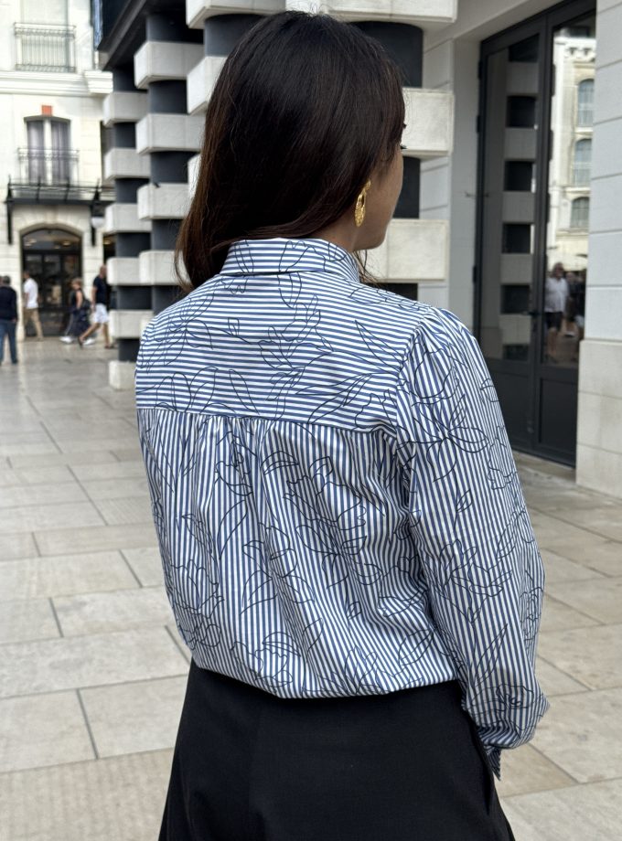 Patron couture Albane + Tissu coton rayures Alyzée