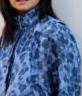 Tissu viscose flammé effet denim Léopard - Imprimé en France