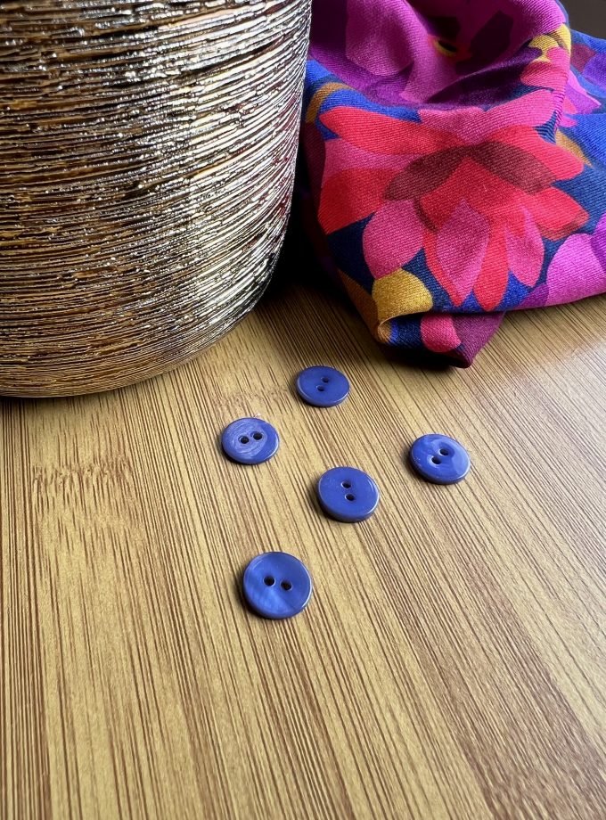Pack 5 boutons "Nacre"  (12 mm) - Fabriqué en France