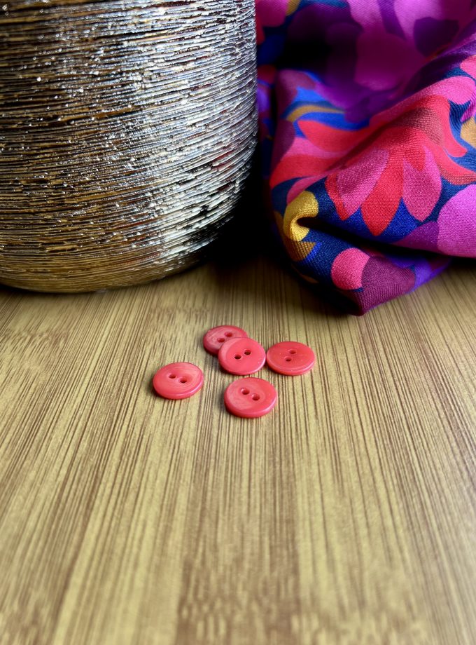 bouton "corail" (12 mm) - Fabriqué en France