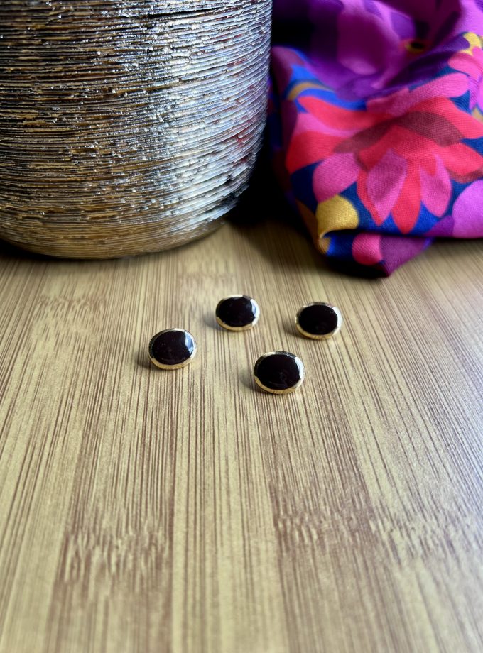 Bouton zamak Noir (12 mm) – Fabriqué en France
