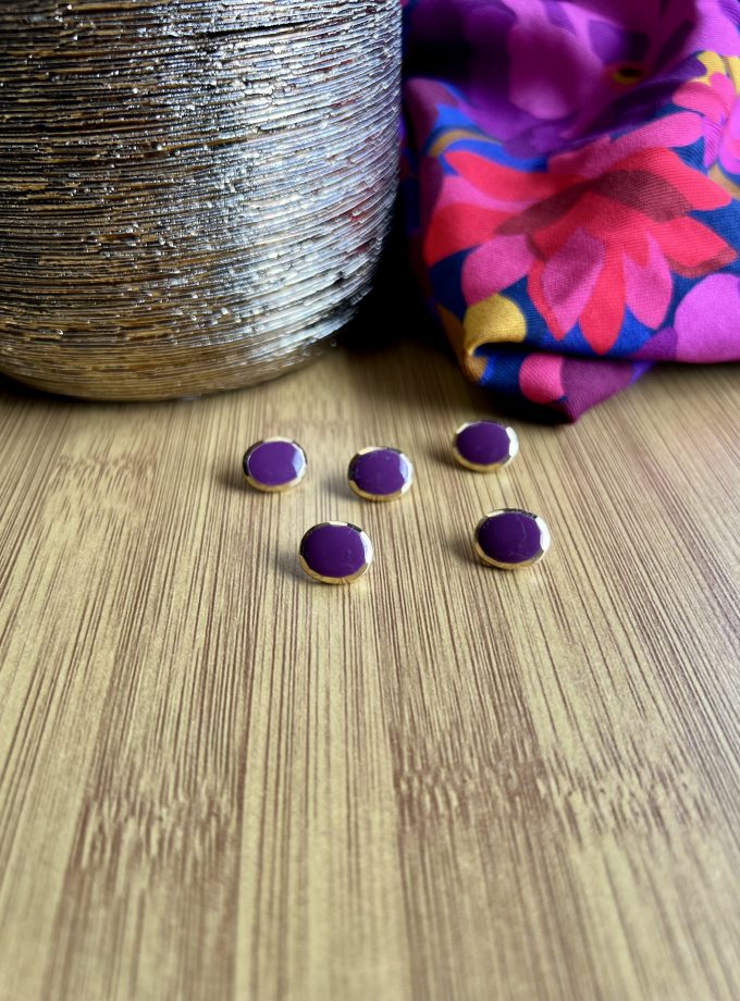Bouton zamak Violet (12 mm) – Fabriqué en France