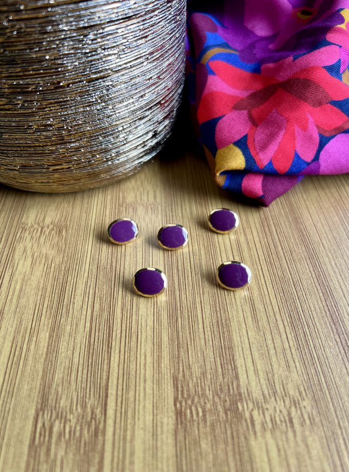 Bouton zamak Violet (12 mm) – Fabriqué en France
