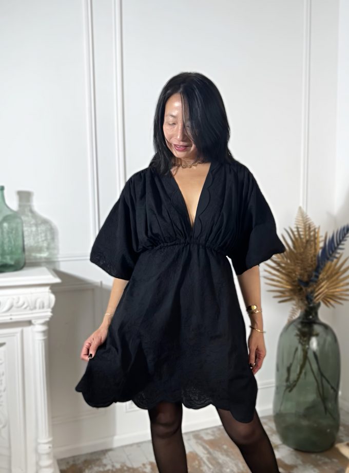 Tissu broderie anglaise coton Luna