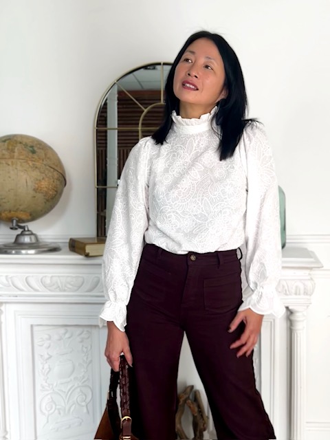 Tissu broderie anglaise coton Mila