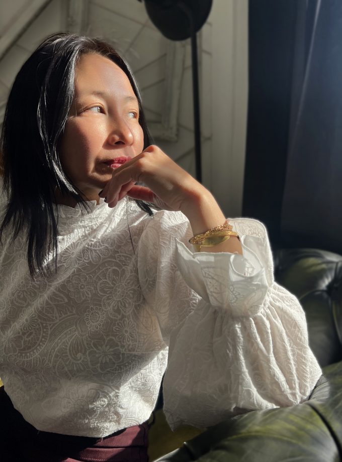 Tissu broderie anglaise coton Mila