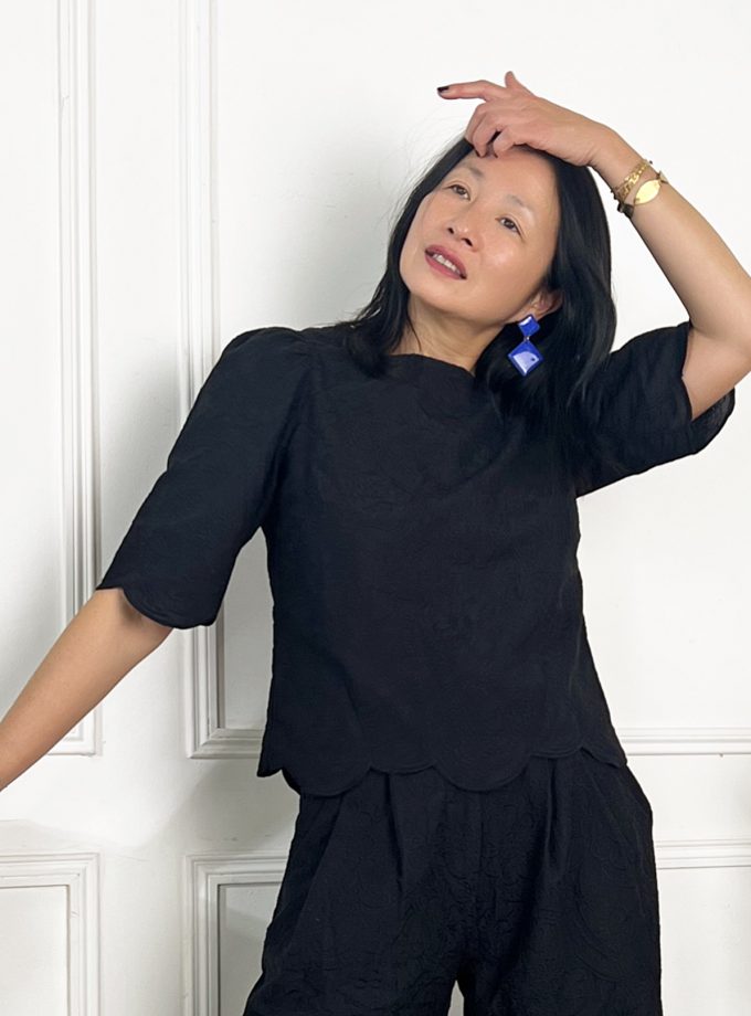 Tissu broderie anglaise coton Luna