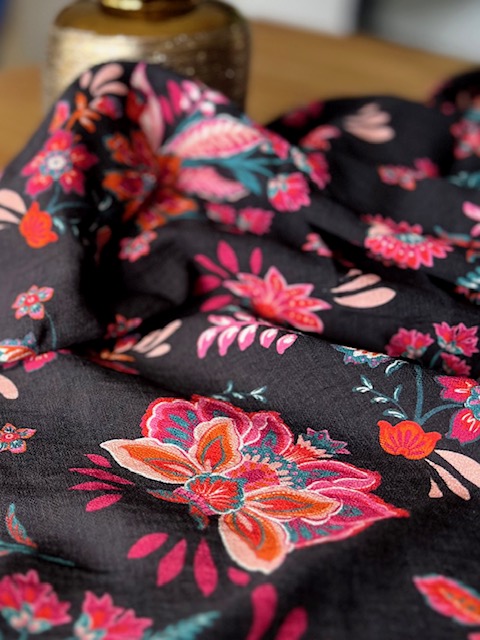 Tissu viscose flammée KALYA - Imprimé en France