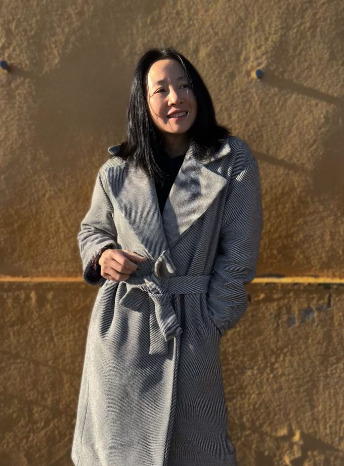 Tissu sergé laine rayures noir et blanc