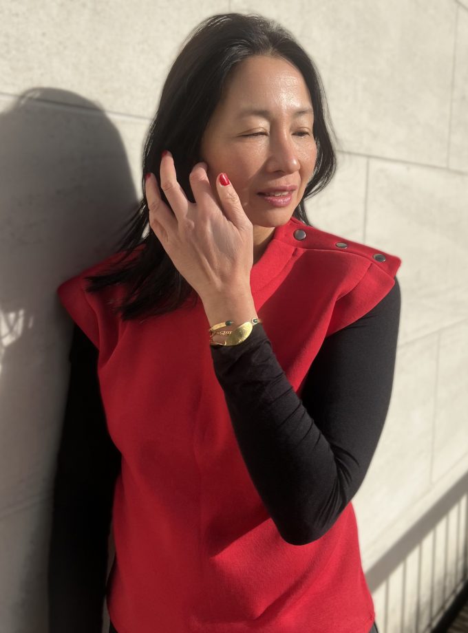 Coupon molleton rouge (90 cm)