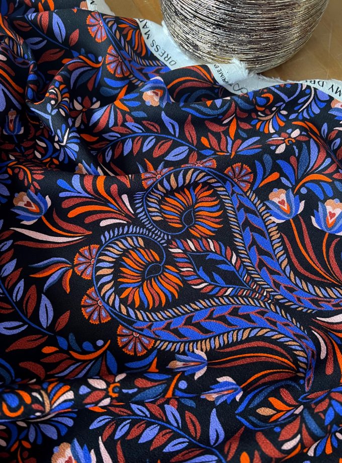 Tissu crêpe viscose Olivia - Imprimé en France