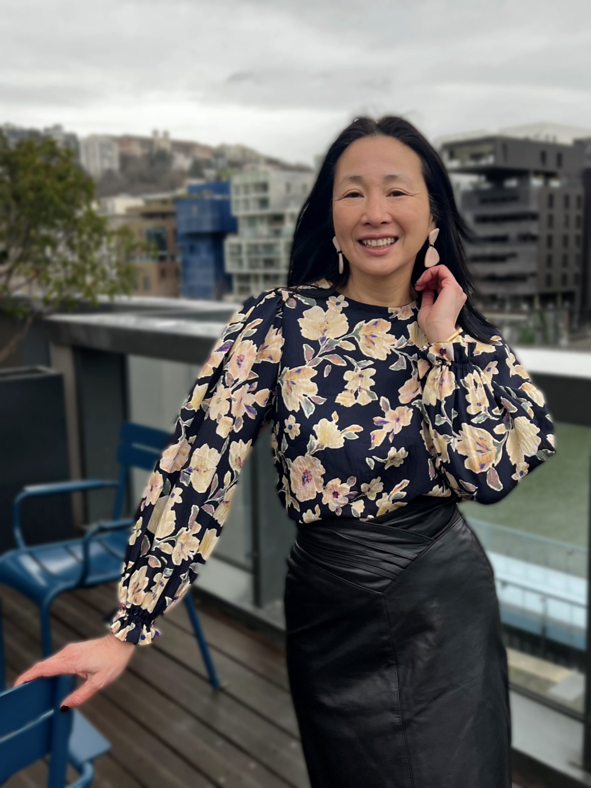 MY DRESS MADE TISSU VISCOSE FLAMMEE CAMELIA PATRON COUTURE BLOUSE ANAIS CLEMATISSE PATTERN MADE IN FRANCE 9