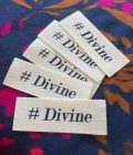 Lot 5 étiquette à coudre Hashtag Divine - Imprimée en France