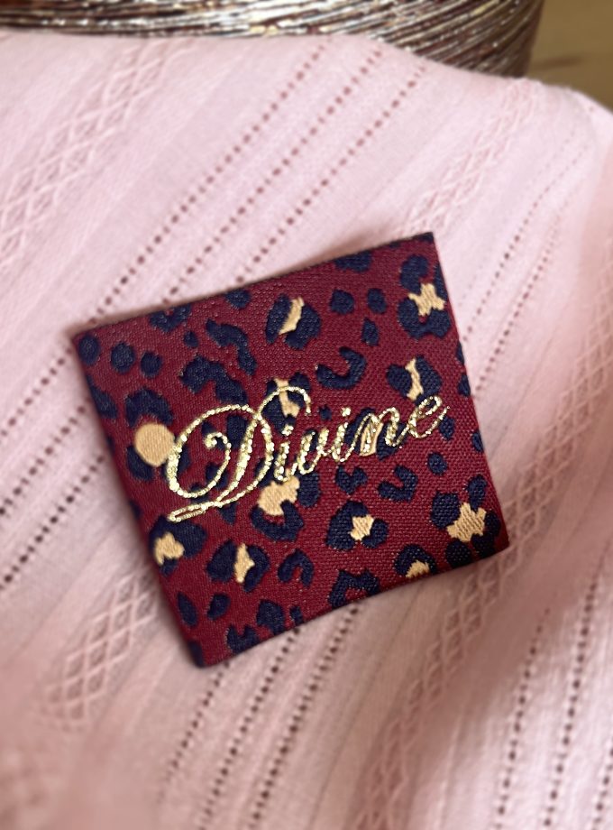 Collection Divine Léopard | Lot 4 étiquettes à coudre tissées en France