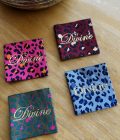 Collection Divine Léopard | Lot 4 étiquettes à coudre tissées en France