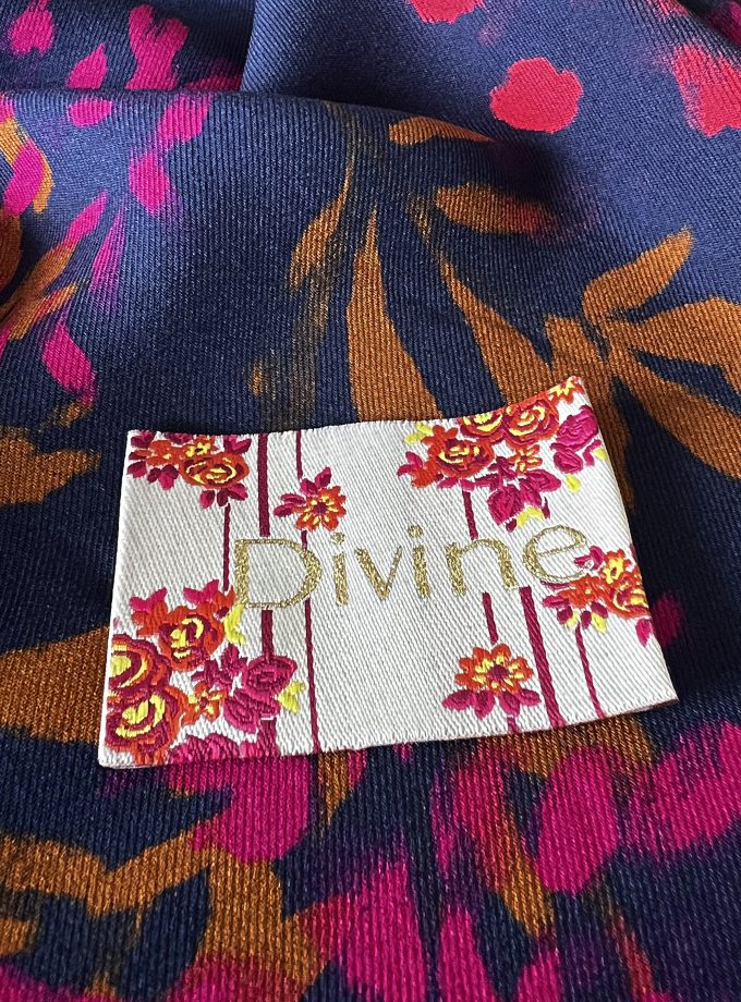 Etiquette à coudre Divine Magnolia - Tissée en France