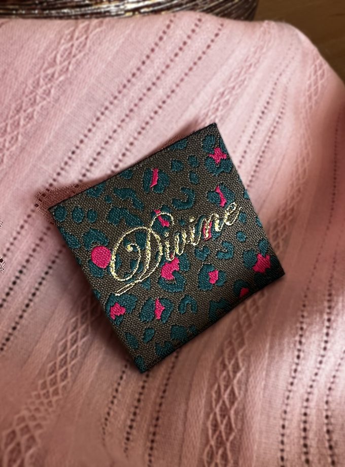 Collection Divine Léopard | Lot 4 étiquettes à coudre tissées en France