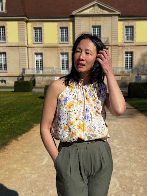 Patron couture top paréo by Clématisse pattern + tissu crêpe viscose Mélia