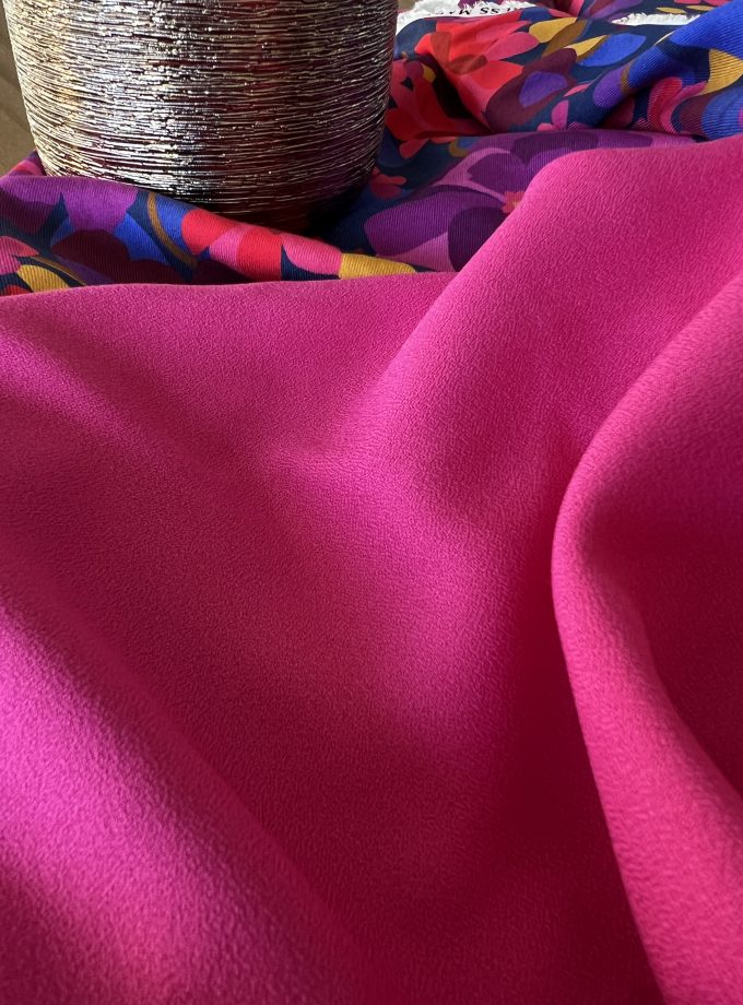Tissu crêpe viscose Fuchsia