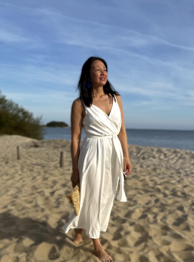 Tissu crêpe viscose Blanc Ivoire