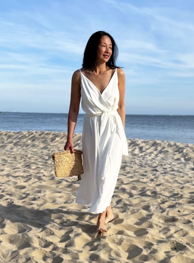 Tissu crêpe viscose Blanc Ivoire