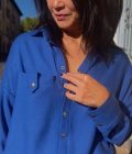 Tissu crêpe viscose bleu klein