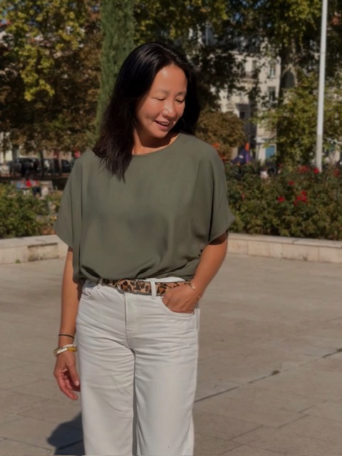 Tissu crêpe viscose Kaki