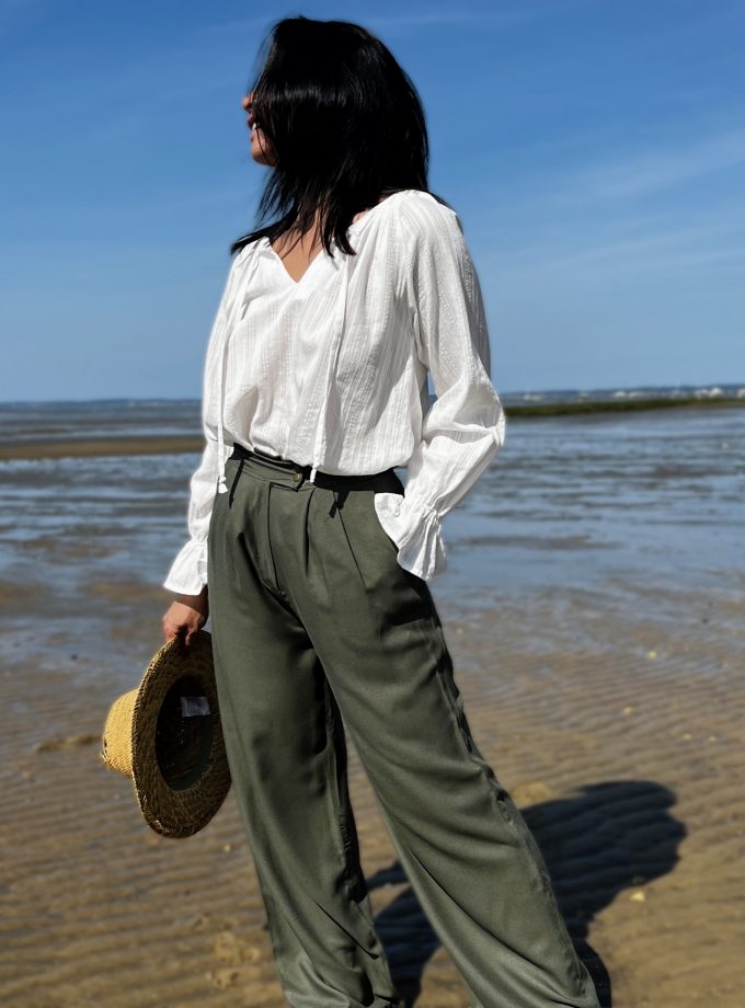 Tissu crêpe viscose Kaki