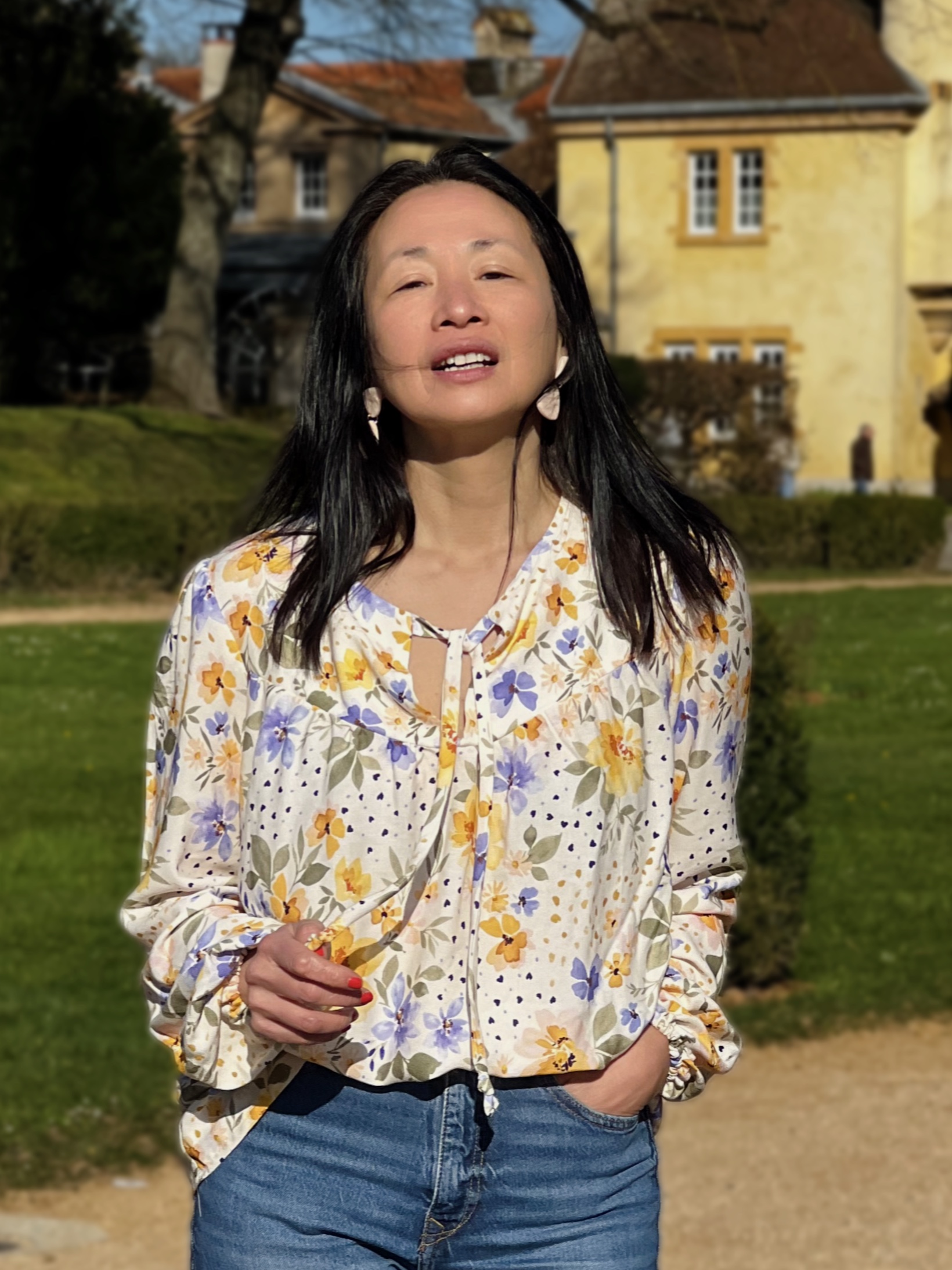 Patron couture blouse Zélie by Clématisse pattern + tissu crêpe viscose Mélia