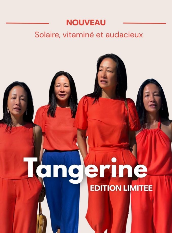 Tissu crêpe viscose Tangerine - Edition limitée