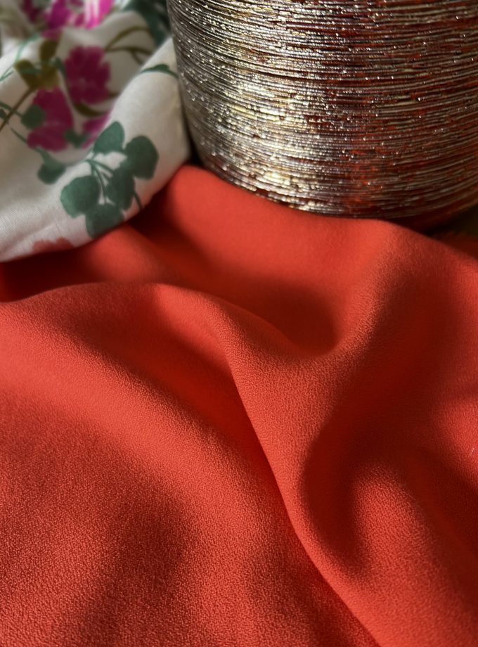 Tissu crêpe viscose Tangerine - Edition limitée