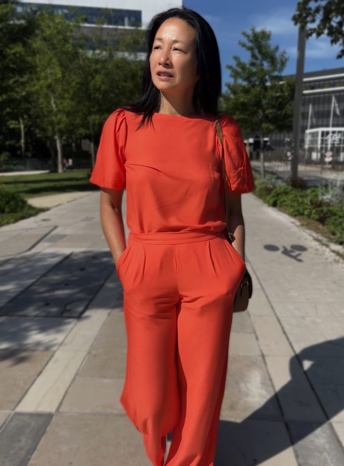 Tissu crêpe viscose Tangerine - Edition limitée