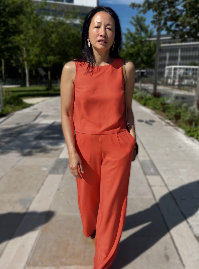 Tissu crêpe viscose Tangerine - Edition limitée
