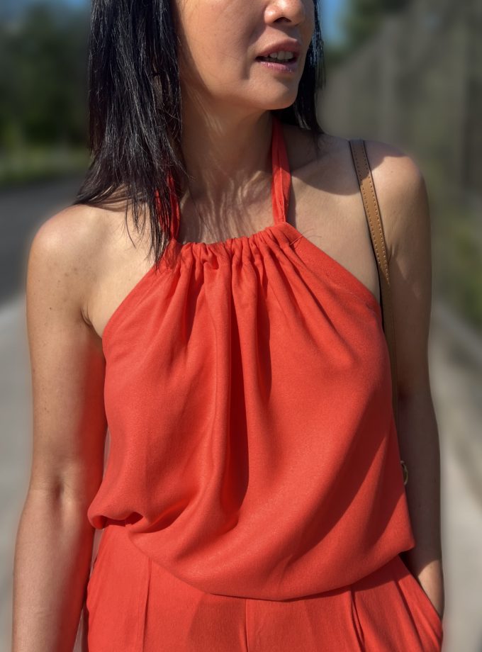 Tissu crêpe viscose Tangerine - Edition limitée