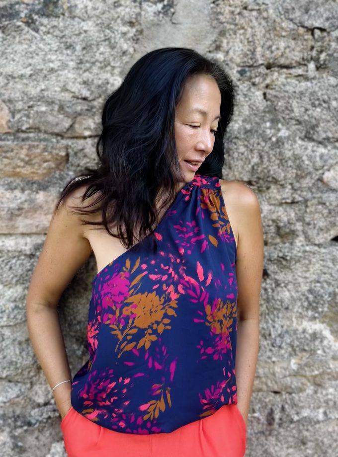 Patron couture Blouse Charline Clematisse pattern + tissu viscose Elena