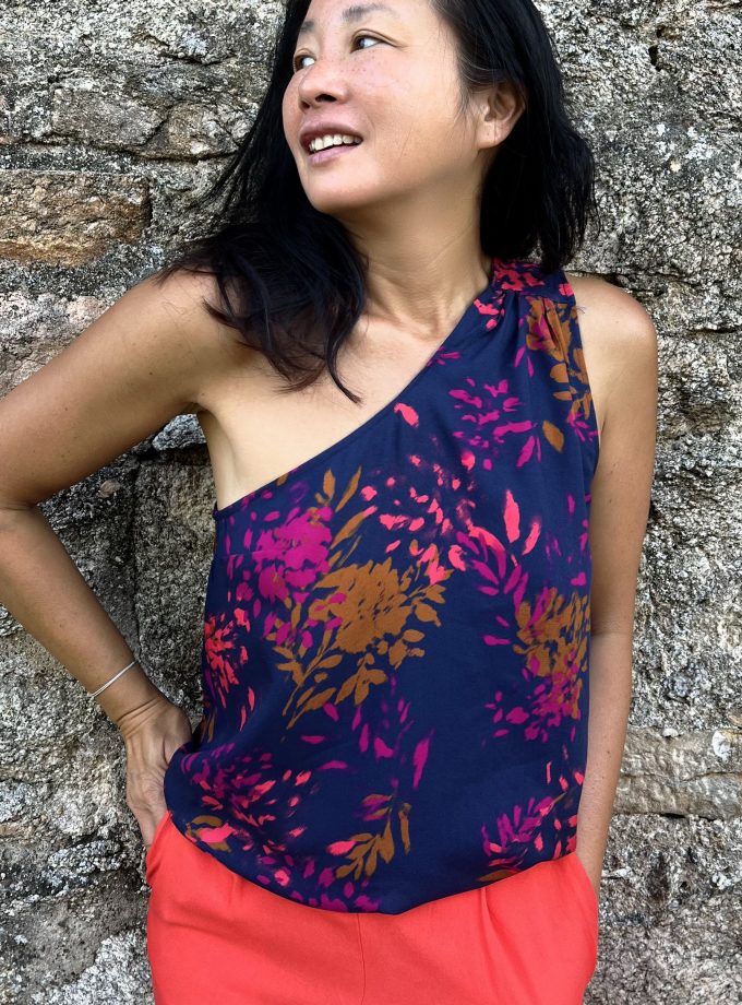 Patron couture Blouse Charline Clematisse pattern + tissu viscose Elena