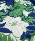 Coupon Fleurs xxl Blue et Green 1m - Imprimé en France