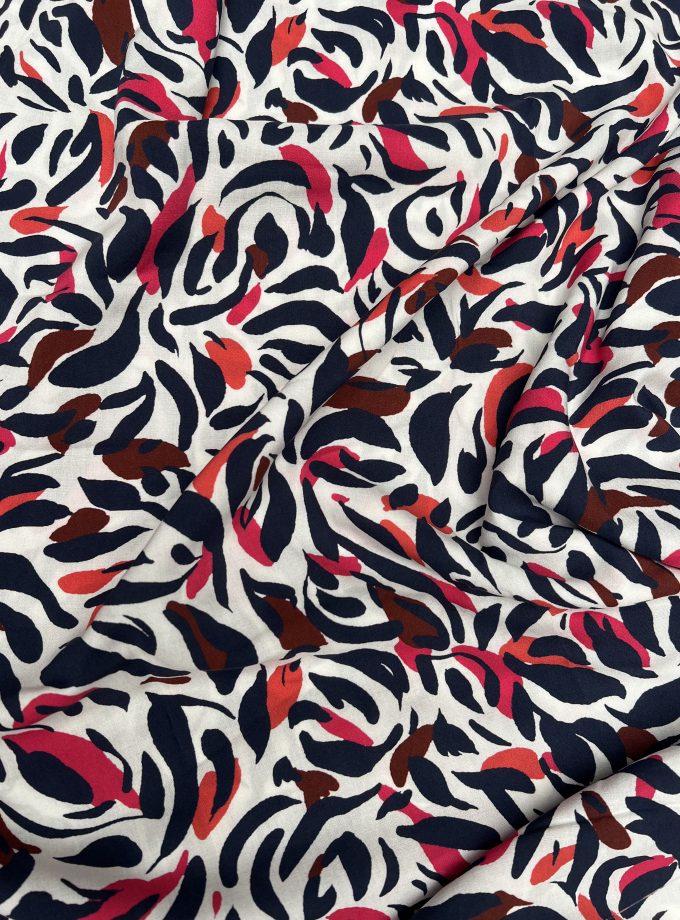 Coupon Pétales bleues corail 1,5m - Imprimé en France